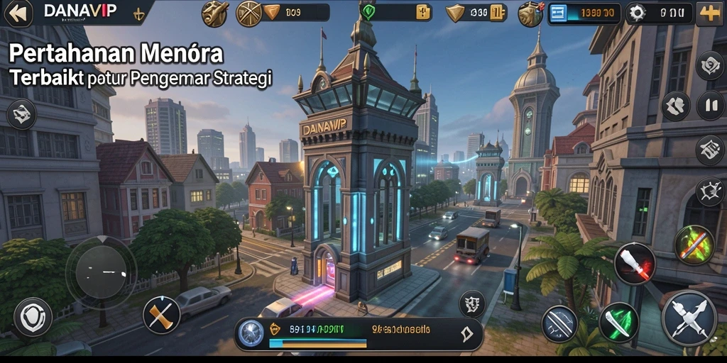 Tampilan menarik dari gameplay <strong>DANAVIP</strong> dalam genre Tower Defense.