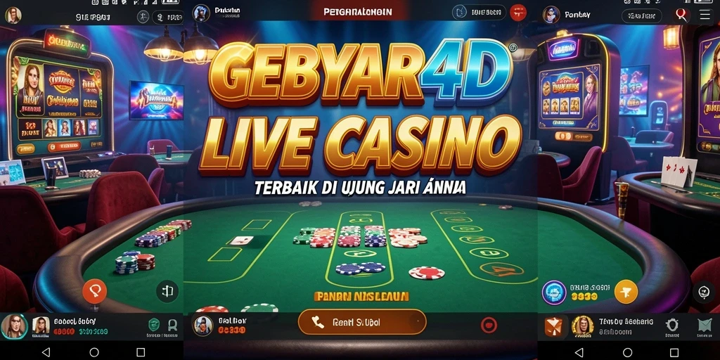 Tampilan gameplay Live Casino yang mendebarkan dan interaktif di GEBYAR4D.