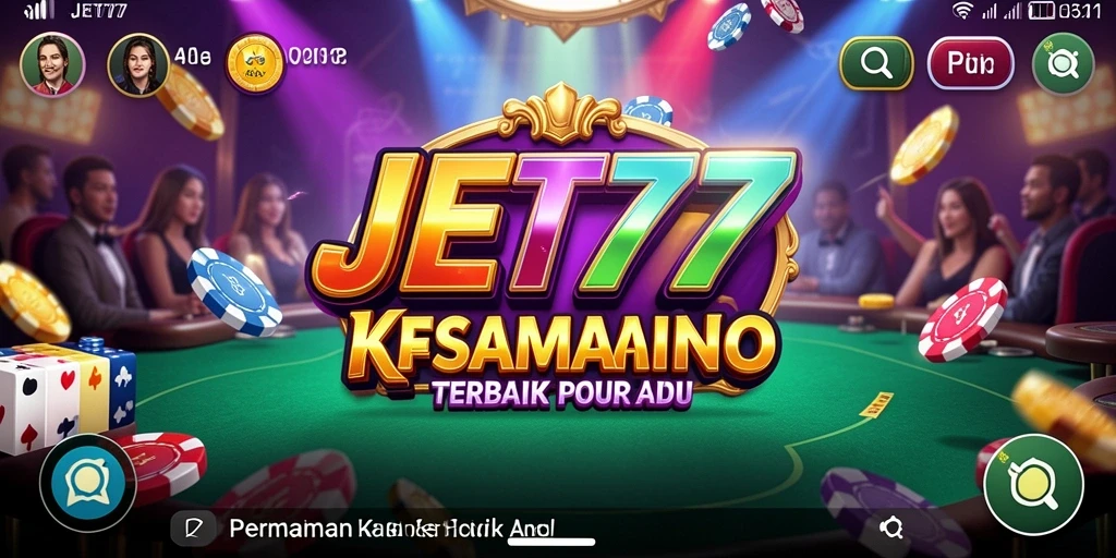 Tampilan gameplay JET77 yang mendebarkan dan penuh warna.