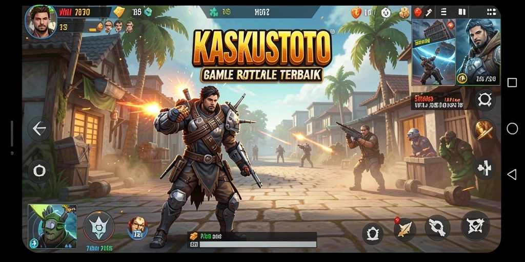 Screenshot KASKUSTOTO menampilkan aksi seru dalam pertempuran Battle Royale.