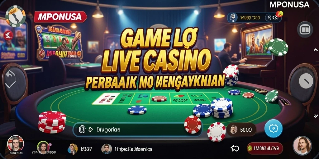 Tampilan gameplay menarik dari MPONUSA di Live Casino.