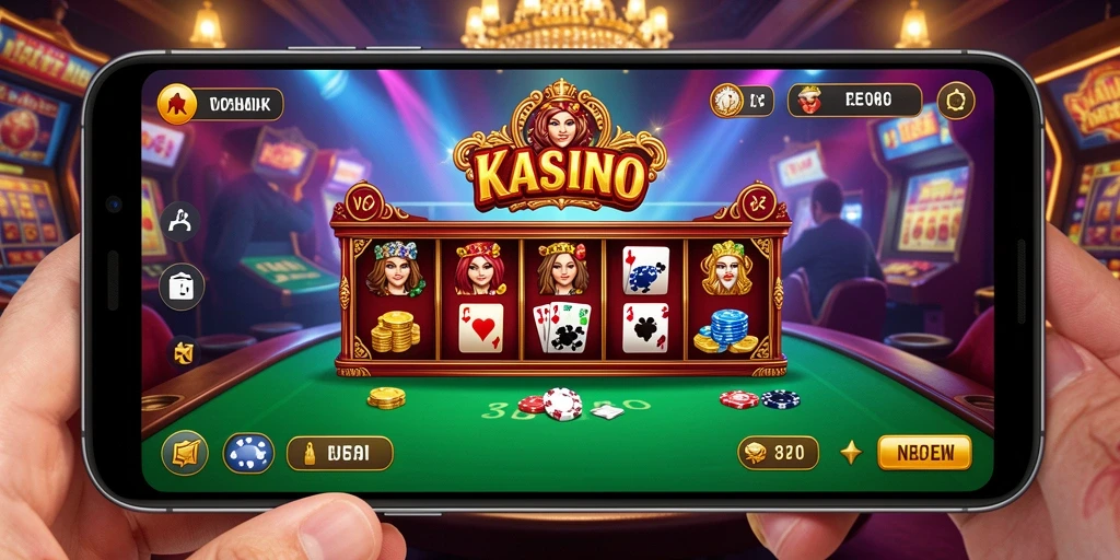 Screenshot game V07 yang menunjukkan gameplay Kasino yang seru.